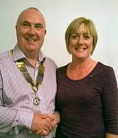 President Ged Heatherington with Retiring President Sue Furby June 2016 - Photograph courtesy of Rochdale Online Ltd
